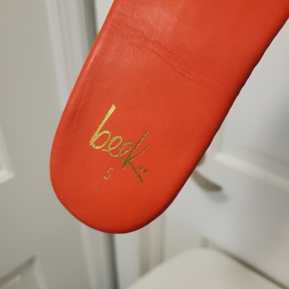 Beek Sugarbird Leather Slides Size 5, colorful, stylish, chic, beach - Picture 7 of 11